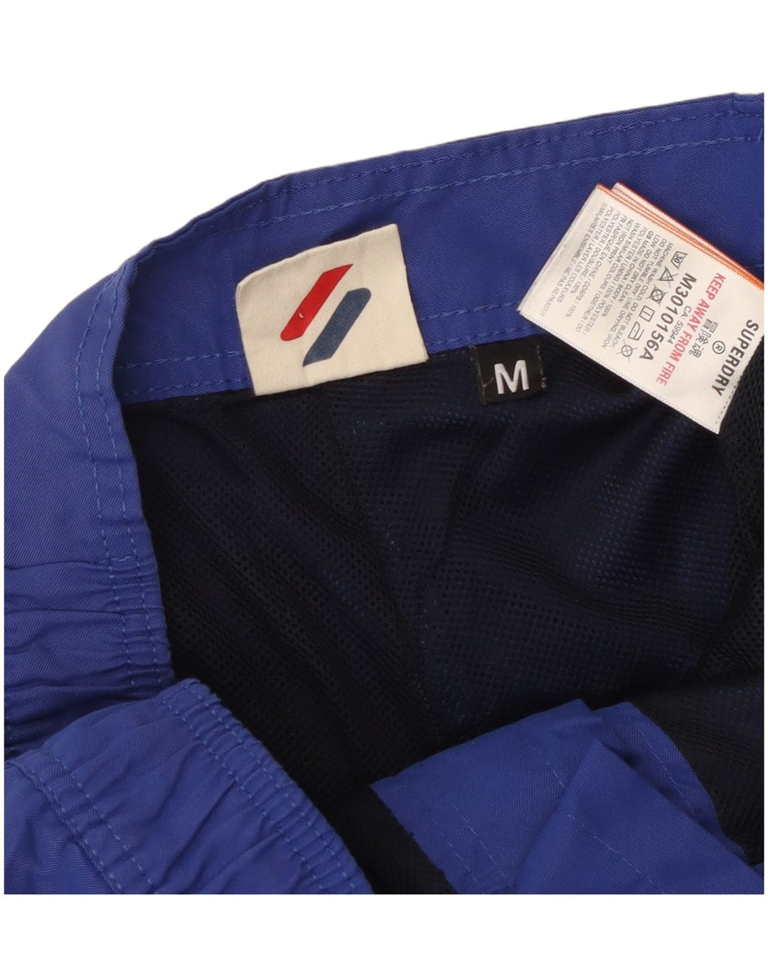 Мужские шорты для плавания Superdry с рисунком, средний синий, полиэстер