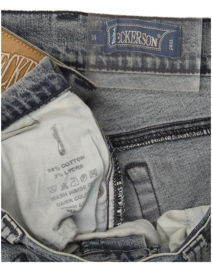 Мужские прямые джинсы Jeckerson W34 L33 синие, хлопок