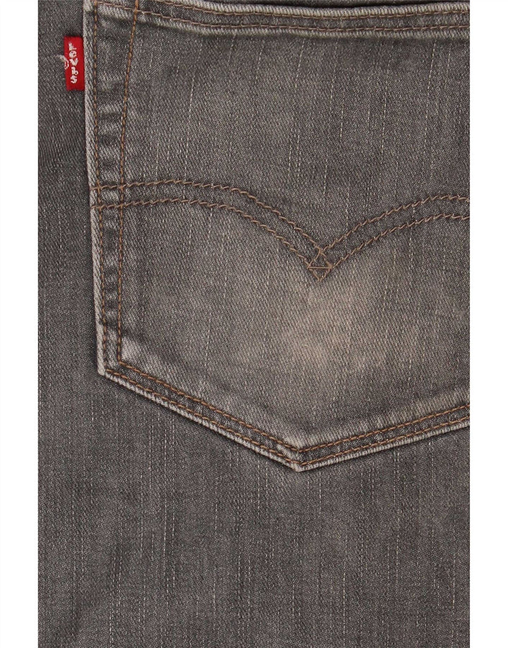 Мужские прямые джинсы Levi's 504 W36 L34 серые, хлопок