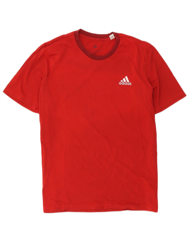 Adidas Мужская футболка из хлопка большого размера красного цвета