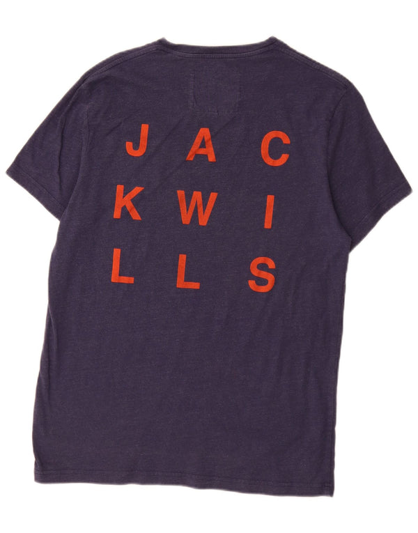 Мужская футболка с рисунком Jack Wills, маленький темно-синий хлопок