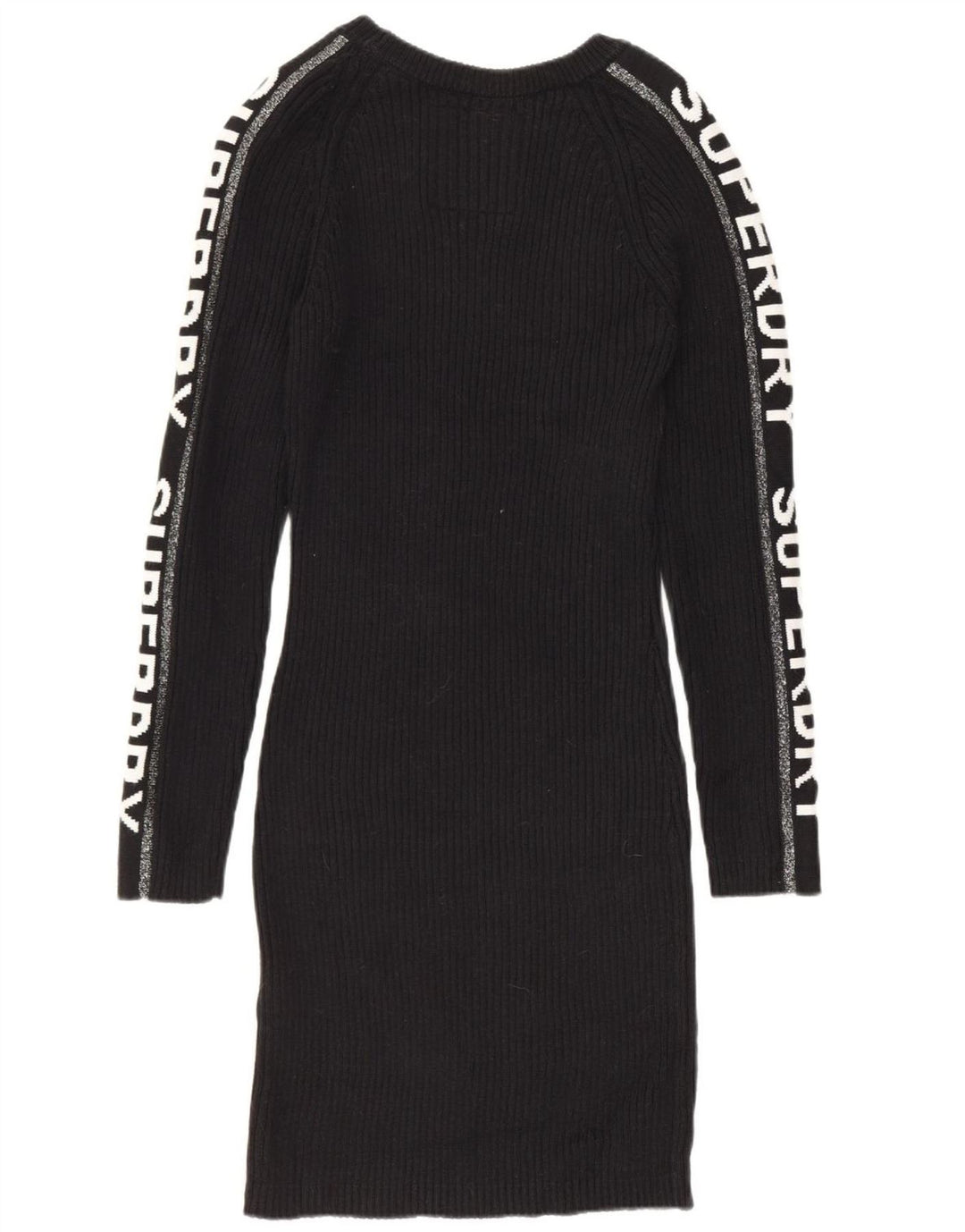 SUPERDRY Женский джемпер с рисунком UK 12, средний черный, хлопок