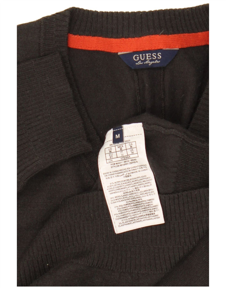 Мужской джемпер Guess с v-образным вырезом, средний серый акрил