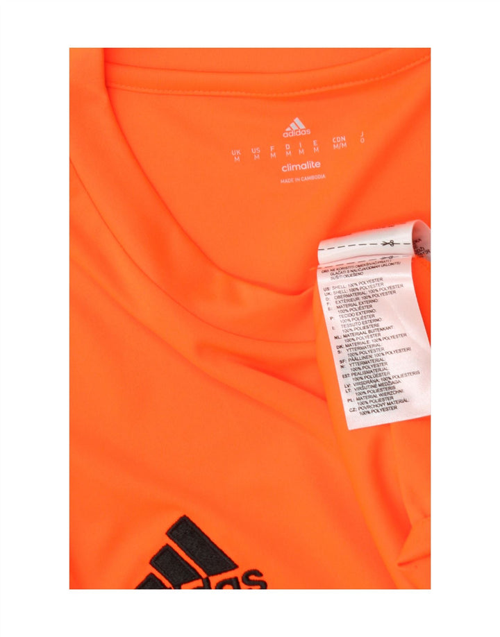 Adidas Мужская футболка Climalite Верх среднего оранжевого цвета из полиэстера