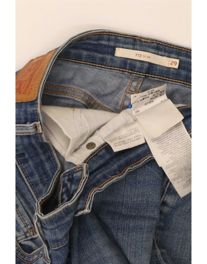 Женские узкие джинсы Levi's 712 W29 L32 синие, хлопок