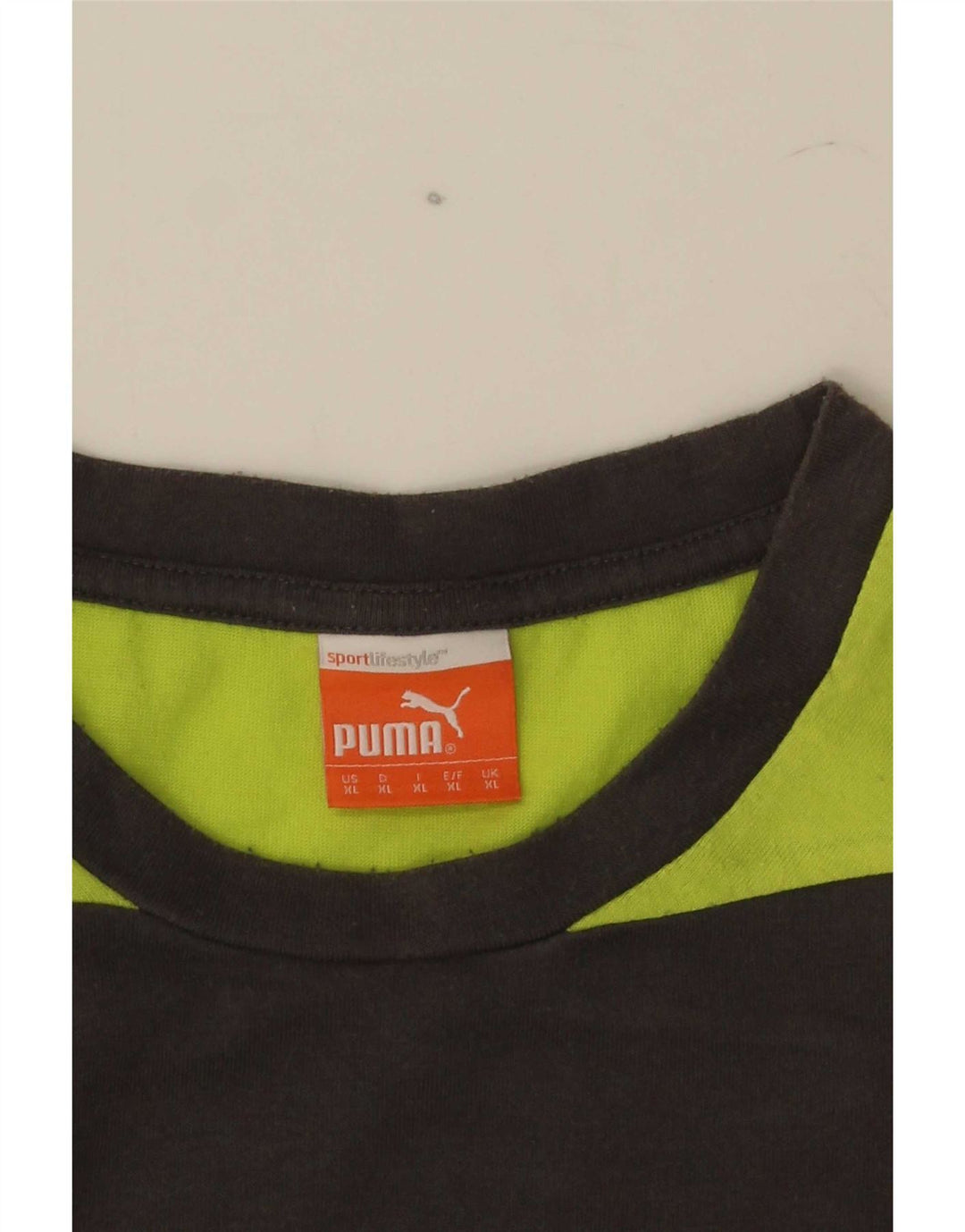 Мужская футболка Puma Top XL серая с цветными блоками