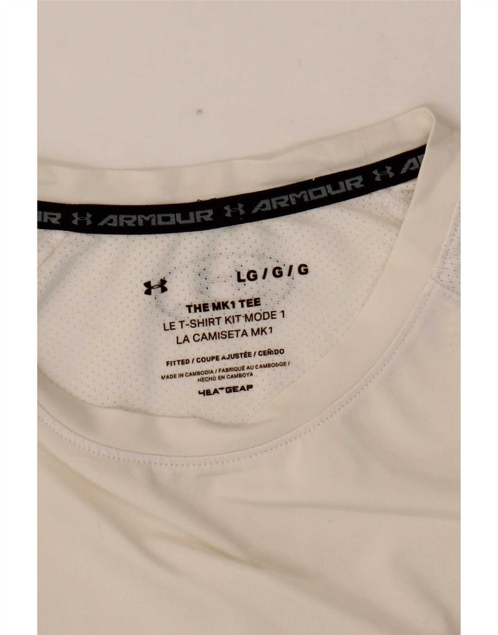 Мужская футболка Heat Gear Top Under Armour, большая белая