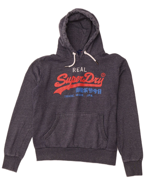 SUPERDRY Мужской джемпер с капюшоном с рисунком 2XL, серый хлопок