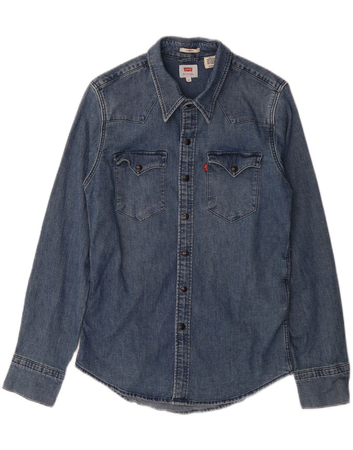 LEVI'S Mens Denim Shirt XS Blue Cotton Vintage Levi's and Second-Hand Levi's from Messina Hembry 