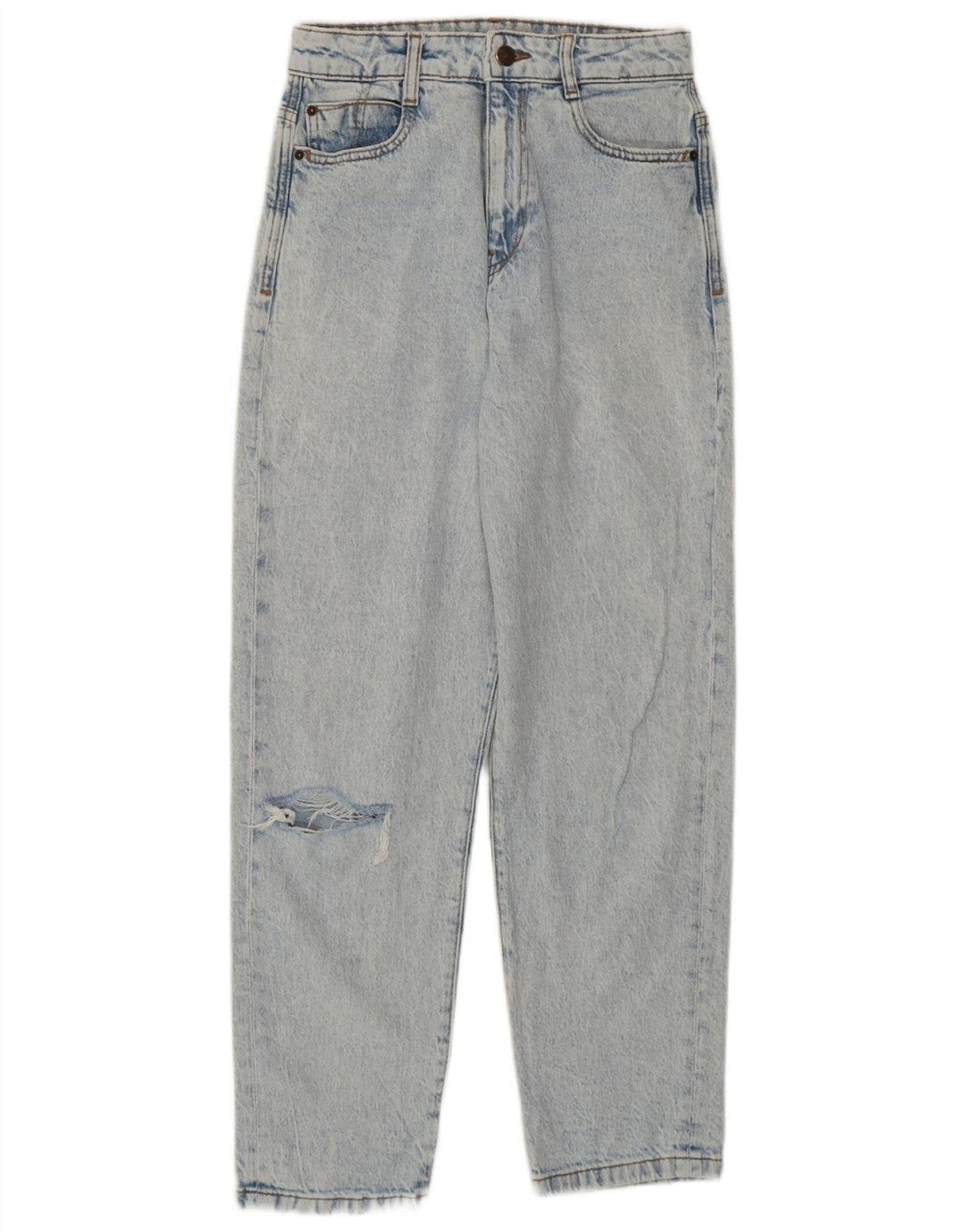 Женские потертые джинсы с высокой талией Zara EU 36 XS W26 L27, синий хлопок