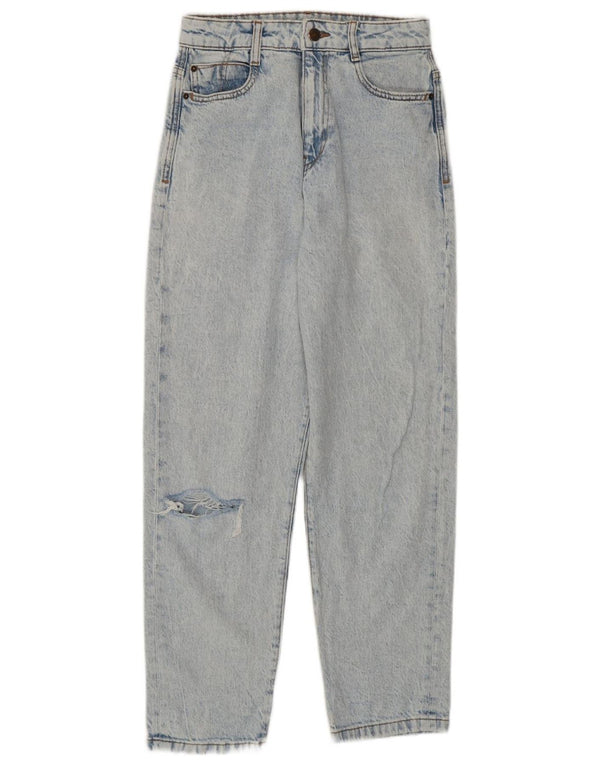 Женские потертые джинсы с высокой талией Zara EU 36 XS W26 L27, синий хлопок