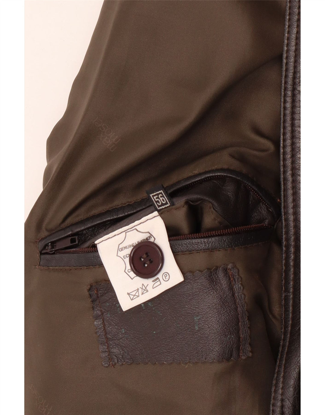 MAX MOSER Мужское кожаное пальто IT 56 3XL Коричневое кожаное