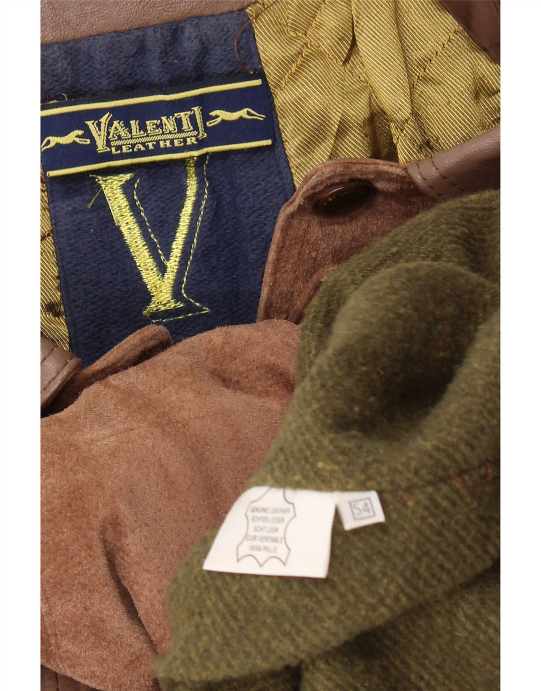 VALENT Мужская замшевая куртка EU 54 2XL Коричневая кожаная