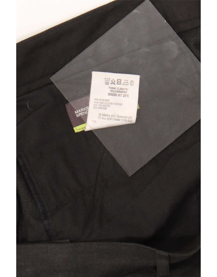 Мужские прямые костюмные брюки Marks & Spencer W38 L31 серого цвета из полиэстера