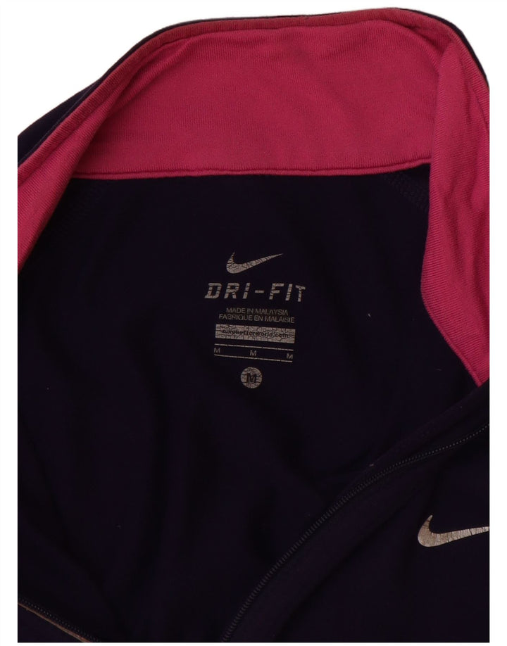 Женский спортивный костюм-пуловер Nike Dri Fit UK 12, средний темно-синий, нейлон