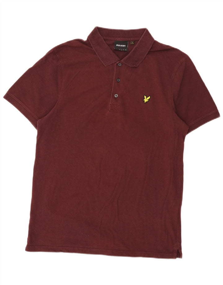 Мужская рубашка-поло Lyle & Scott, большой бордовый хлопок