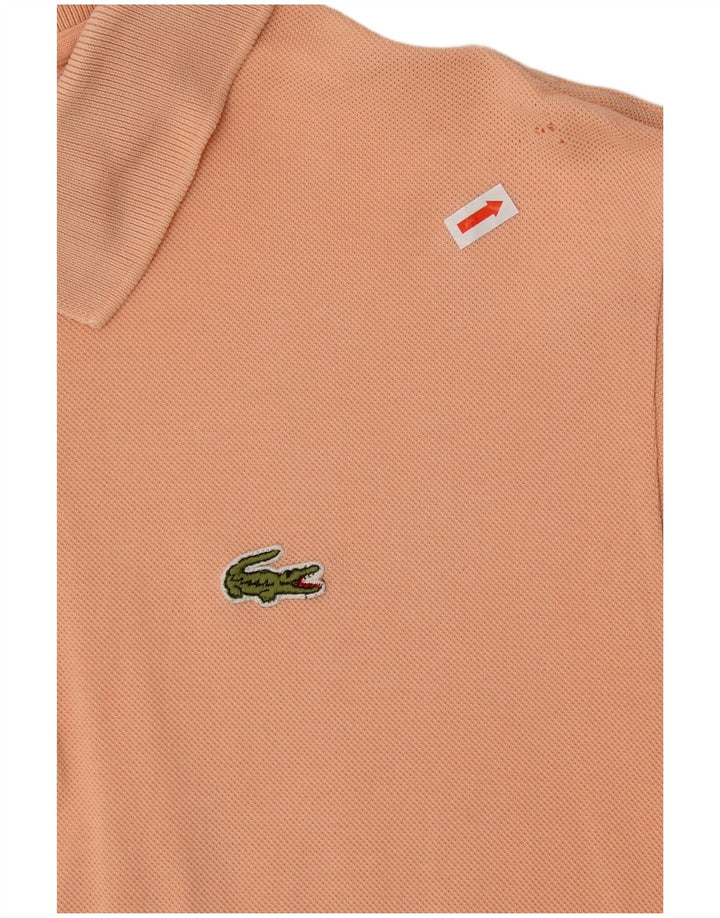Мужская рубашка-поло LACOSTE, размер 5, большая оранжевая, хлопок