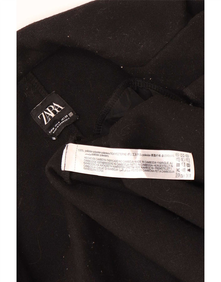 Женское открытое пальто Zara UK 14, средний черный полиэстер