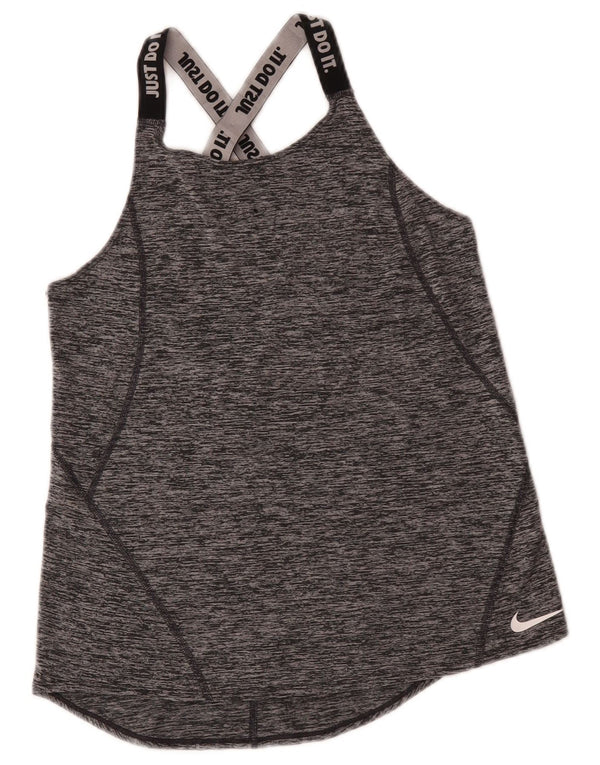 Майка с графическим рисунком Nike для девочек Dri Fit 13–14 лет, XL, серый в крапинку