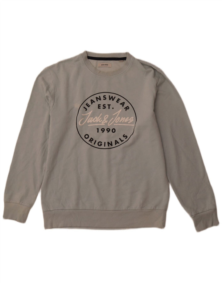 JACK & JONES Мужской свитшот с рисунком, большой синий