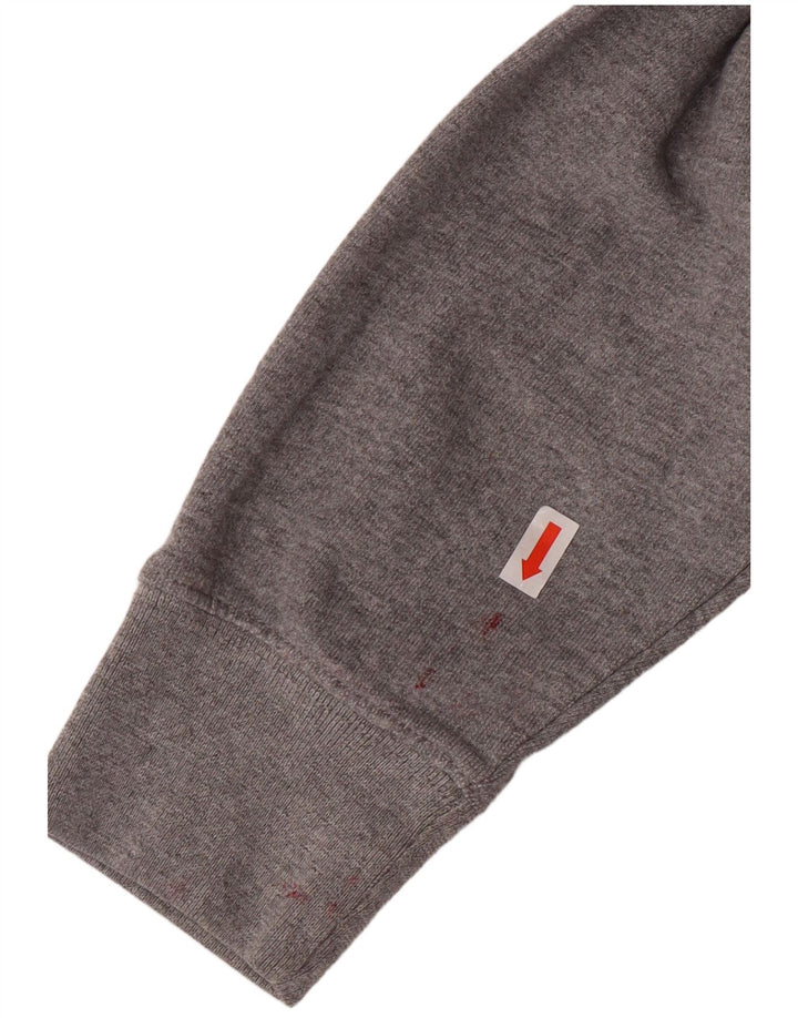 Мужской свитер с капюшоном на молнии с графическим рисунком Vans, маленький серый хлопковый