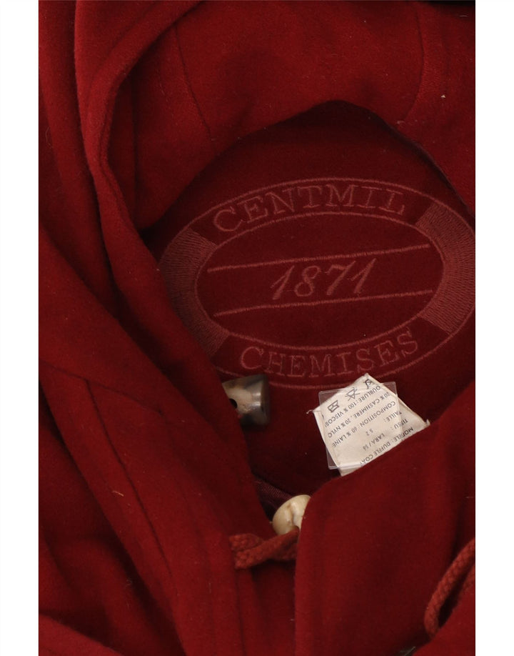 Винтажный женский дафлкот с капюшоном IT 52 2XL, красная шерсть