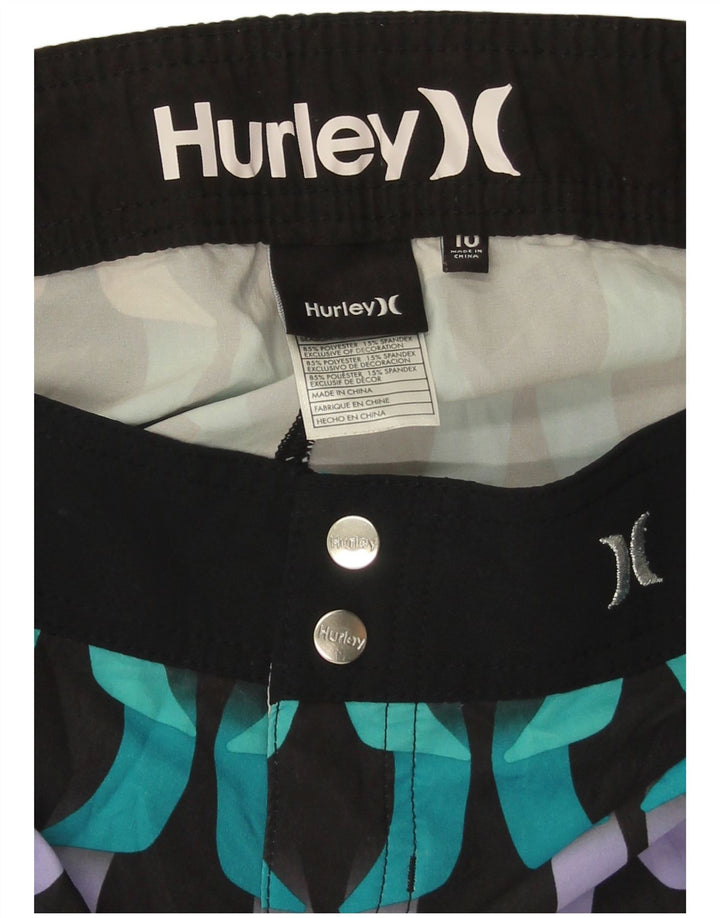 Женские повседневные шорты Hurley, США, 10, большие, W34, разноцветные с геометрическим рисунком