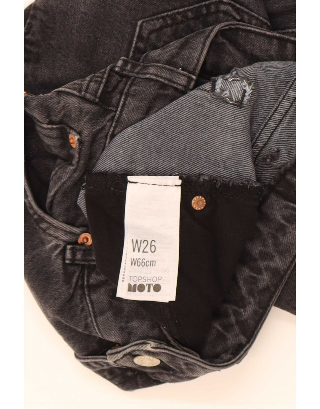 Topshop Женская мини-джинсовая юбка W26, маленькая, черная, хлопок