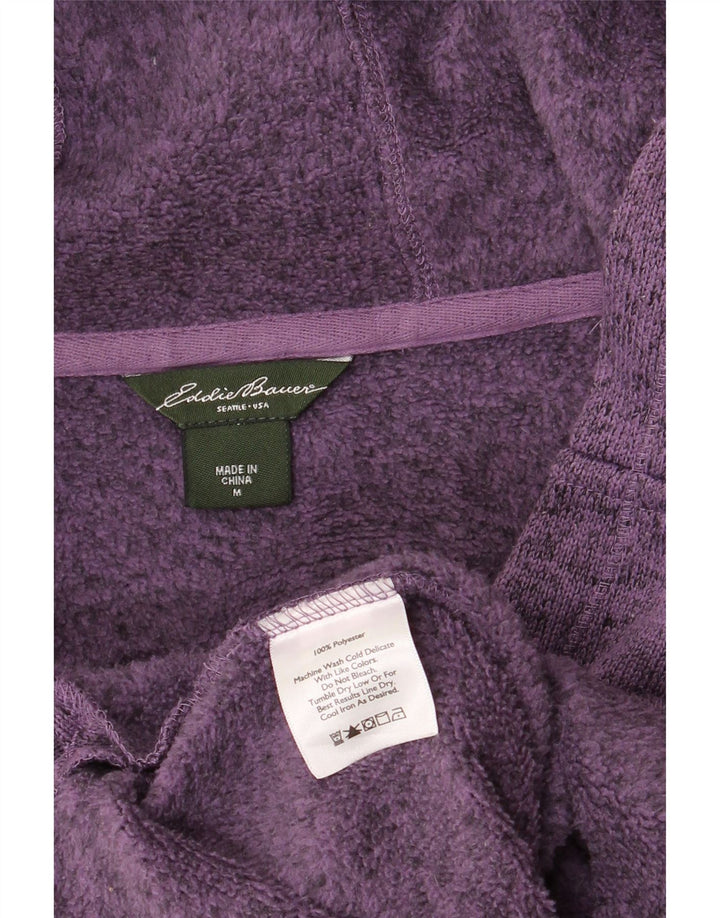 Женский джемпер с капюшоном EDDIE BAUER UK 14, средний фиолетовый, полиэстер с крапинками