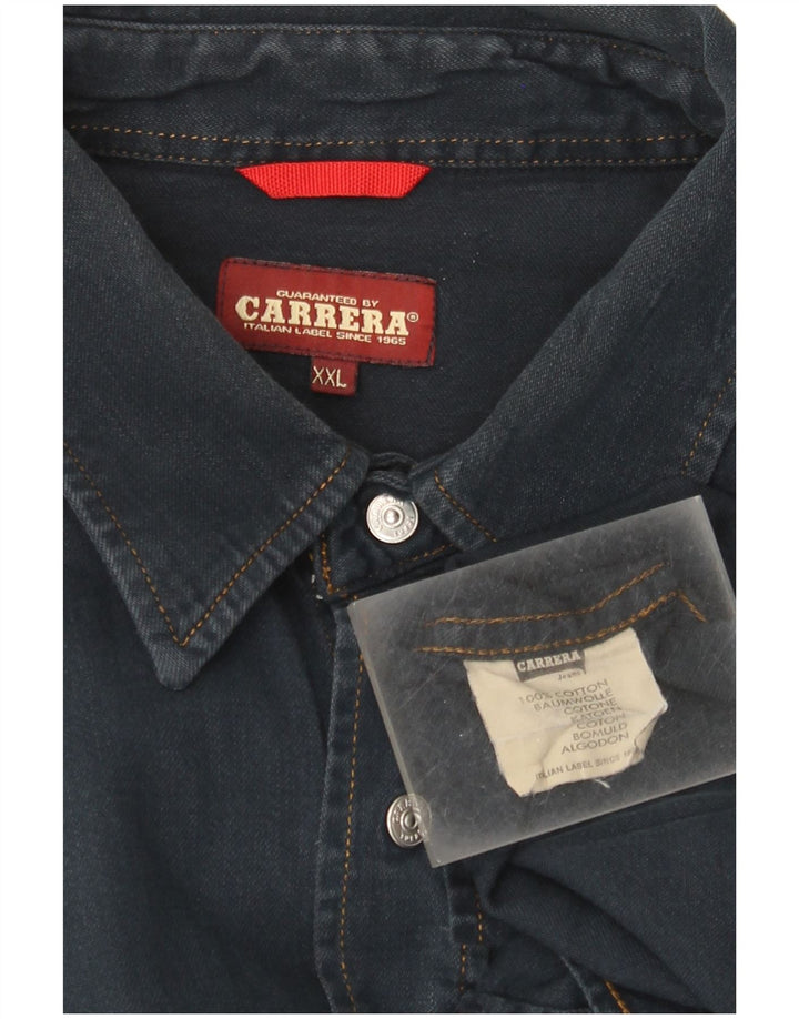 Мужская джинсовая рубашка Carrera 2XL темно-синяя, хлопок