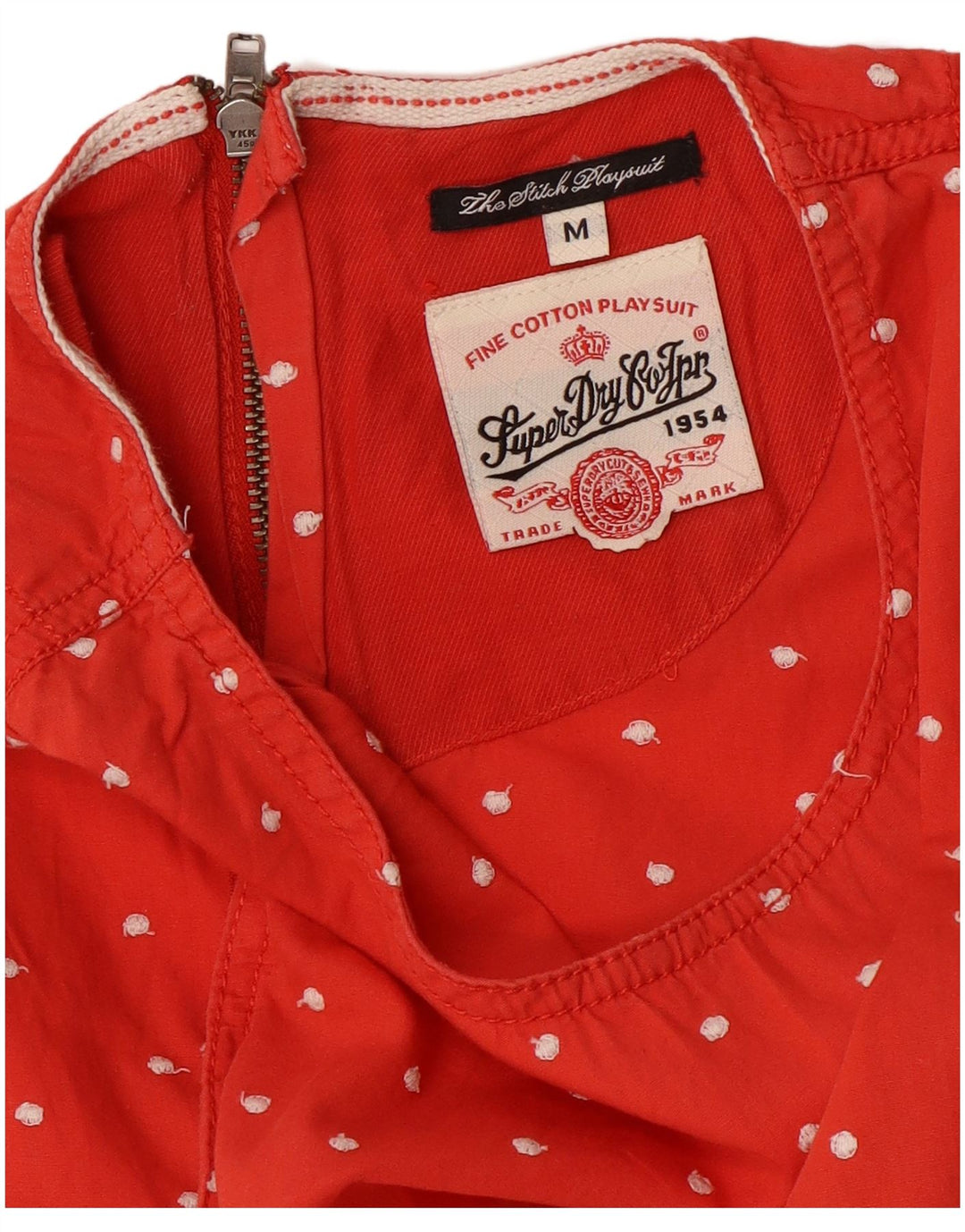 Женский комбинезон без рукавов Superdry UK 14 Medium Red Spotted
