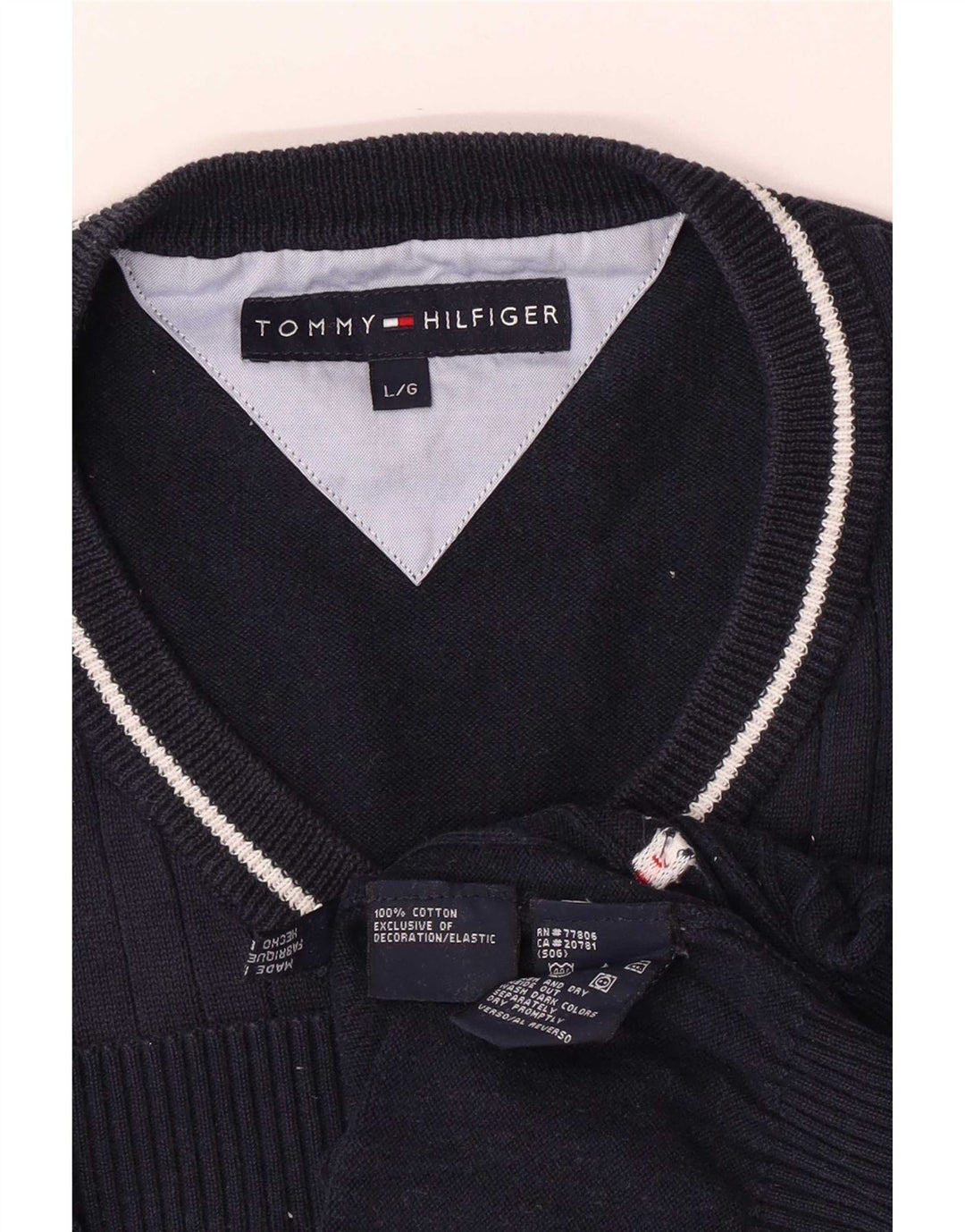 Мужская майка Tommy Hilfiger, большая темно-синяя хлопковая майка
