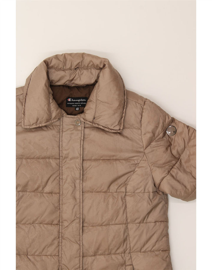 CHAMPION Womens Padded Jacket IT 40 Small Beige Polyamide Vintage Champion and Second-Hand Champion from Messina Hembry 