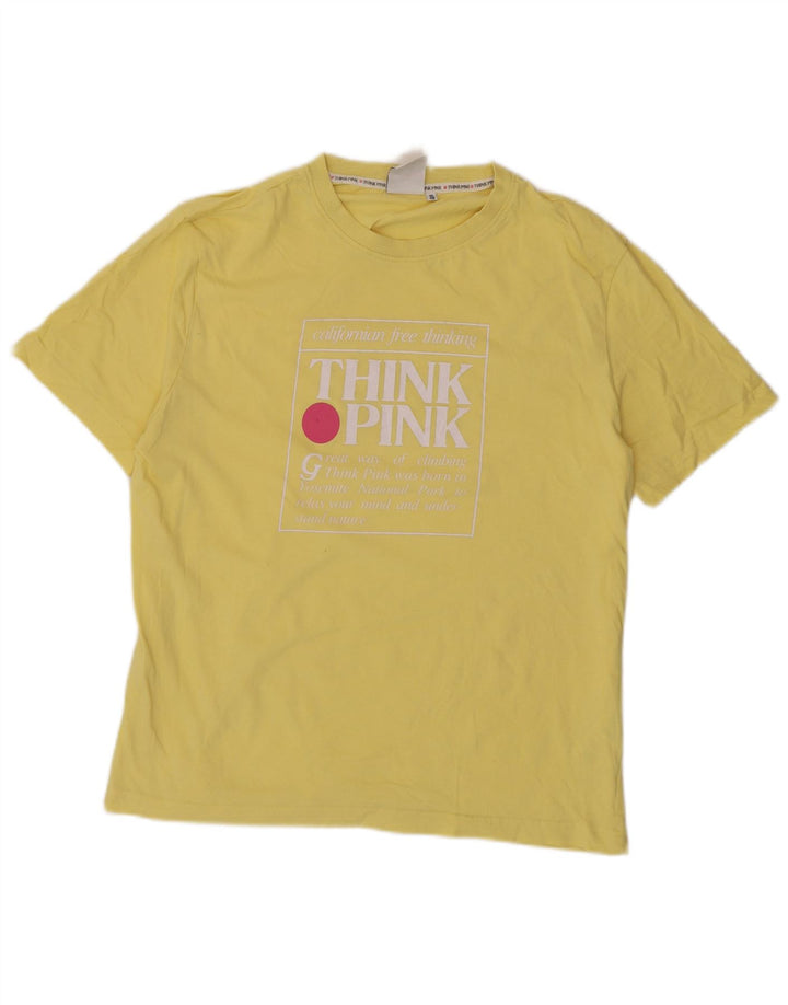 Мужская футболка Think Pink с рисунком Top IT 48, средний желтый хлопок