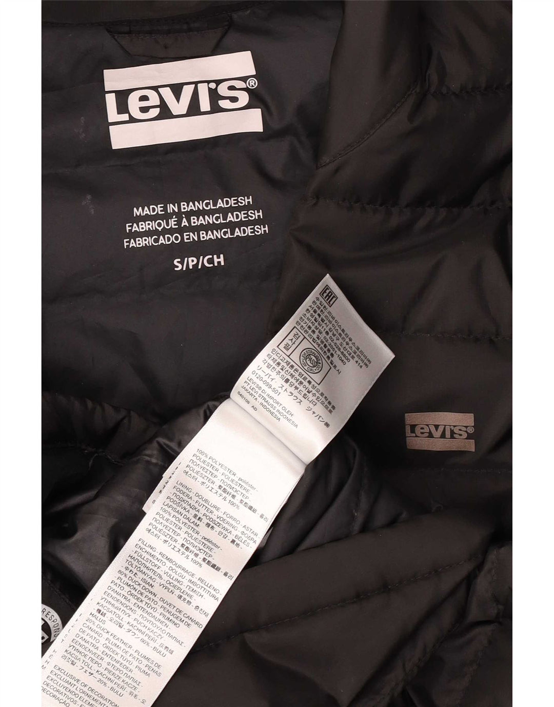 Мужская стеганая куртка Levi's, маленький черный полиэстер