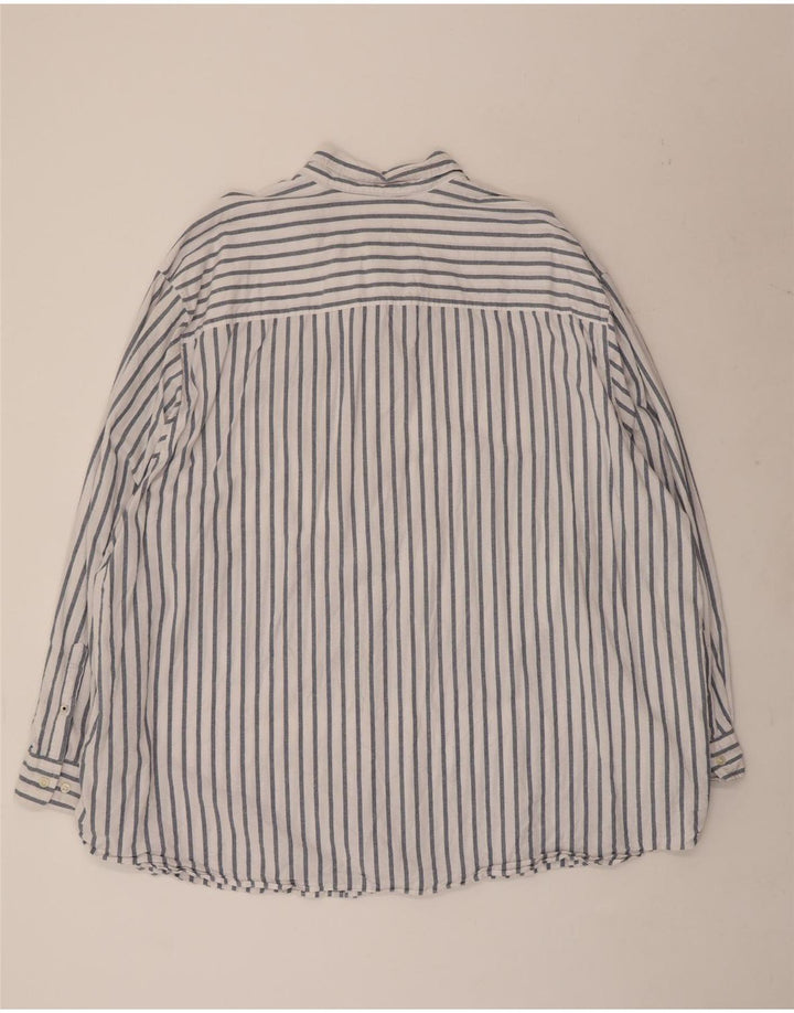 JACK & JONES Мужская рубашка 4XL из хлопка в синюю полоску