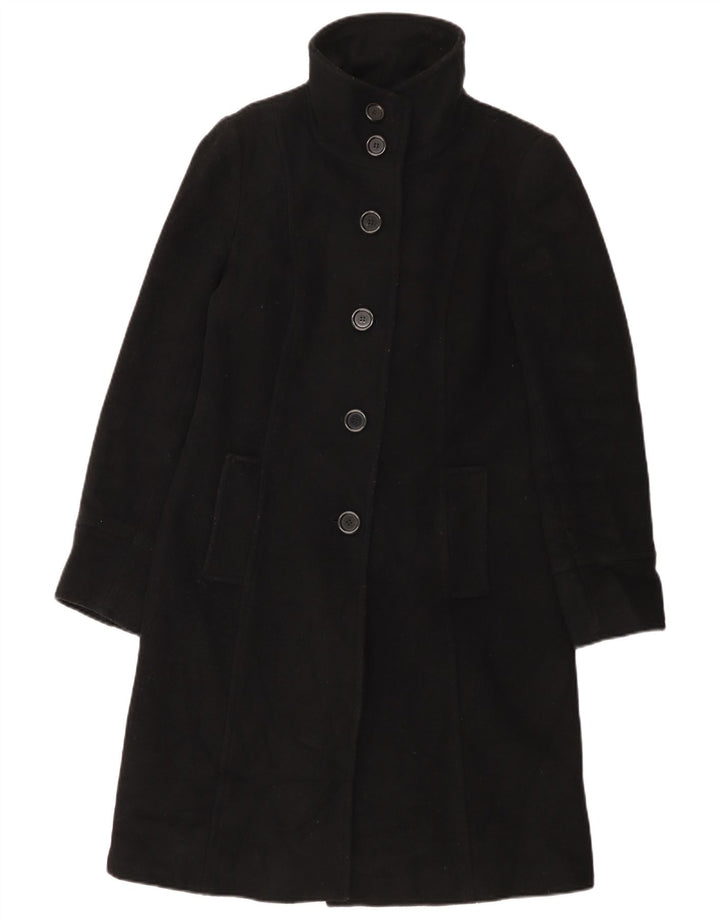 Женское пальто Zara UK 12, среднее, черное, шерстяное