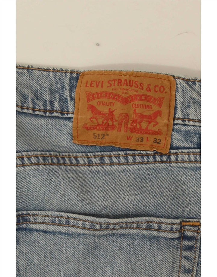 Мужские зауженные зауженные джинсы Levi's 512 W33 L27 синие