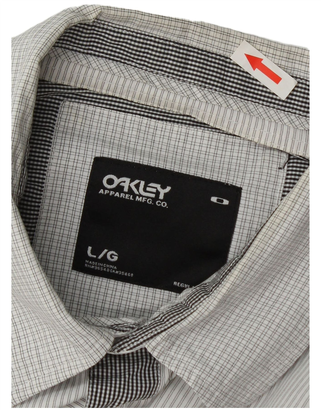 Мужская рубашка Oakley большая белая в стиле пэчворк