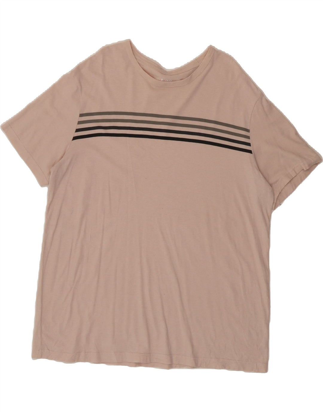 LEE Mens T-Shirt Top 2XL Pink Striped Cotton Vintage Lee and Second-Hand Lee from Messina Hembry 