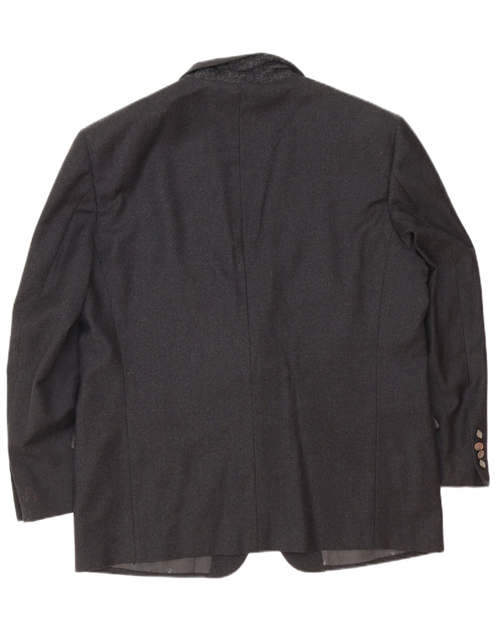Мужской пиджак на 2 пуговицах Yves Saint Laurent IT 56 3XL Серый Шерстяной Классический
