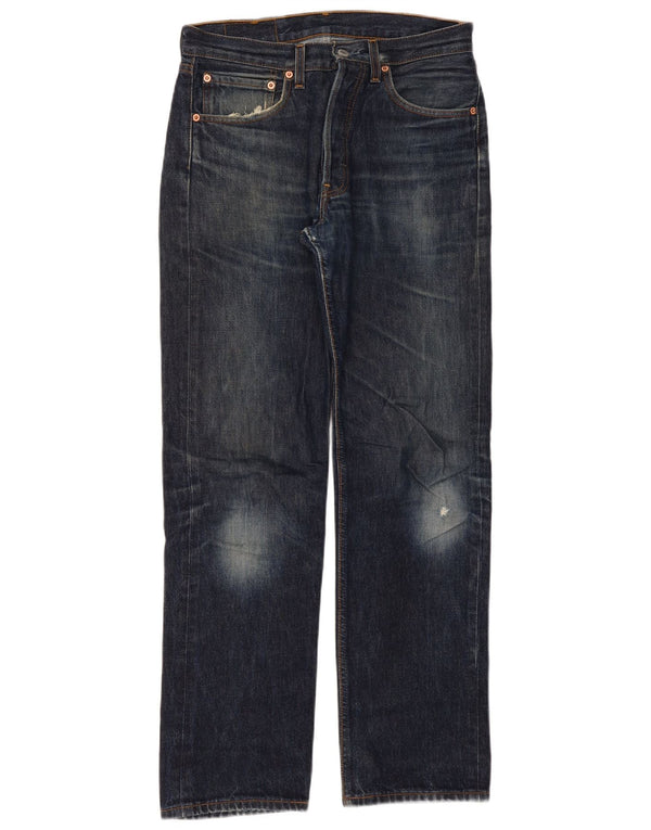 Женские прямые джинсы Levi's 501 W31 L32 Темно-синие