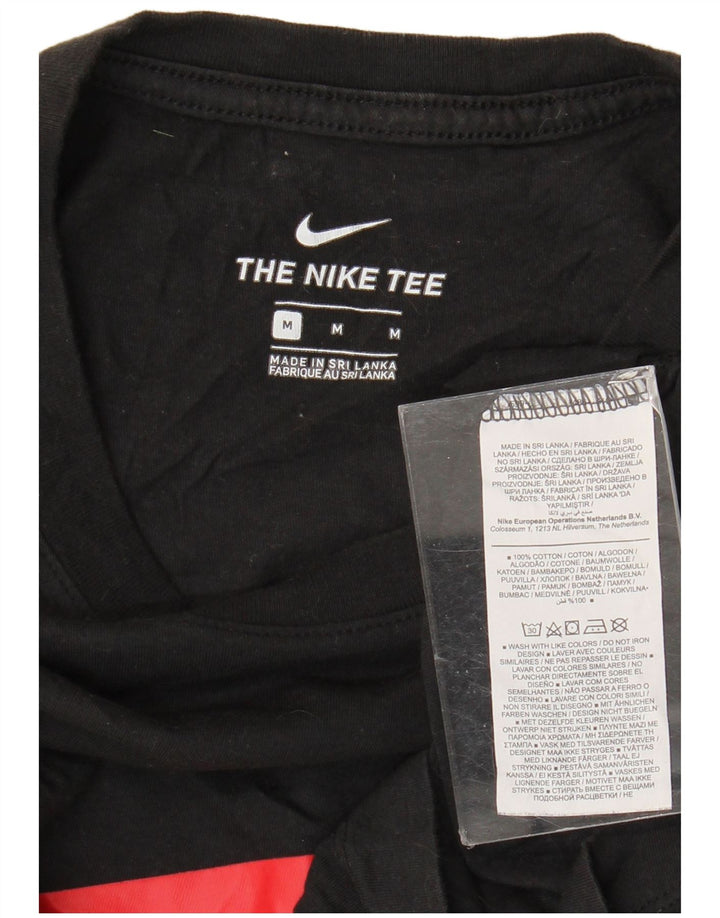 Мужская футболка с графическим рисунком Nike, средний черный хлопок