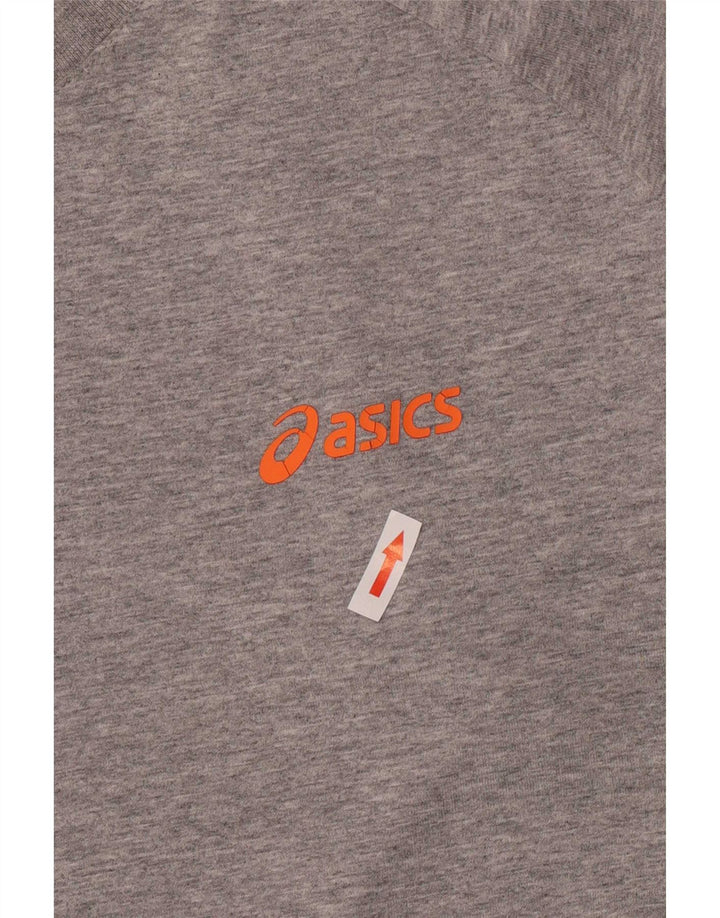 Мужская футболка с рисунком Asics Top XL Серый хлопок