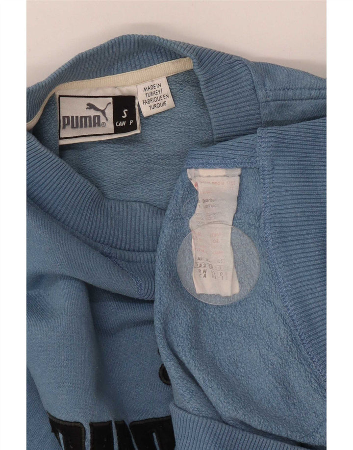 Мужской свитшот свободного кроя Puma с рисунком, маленький синий хлопковый джемпер