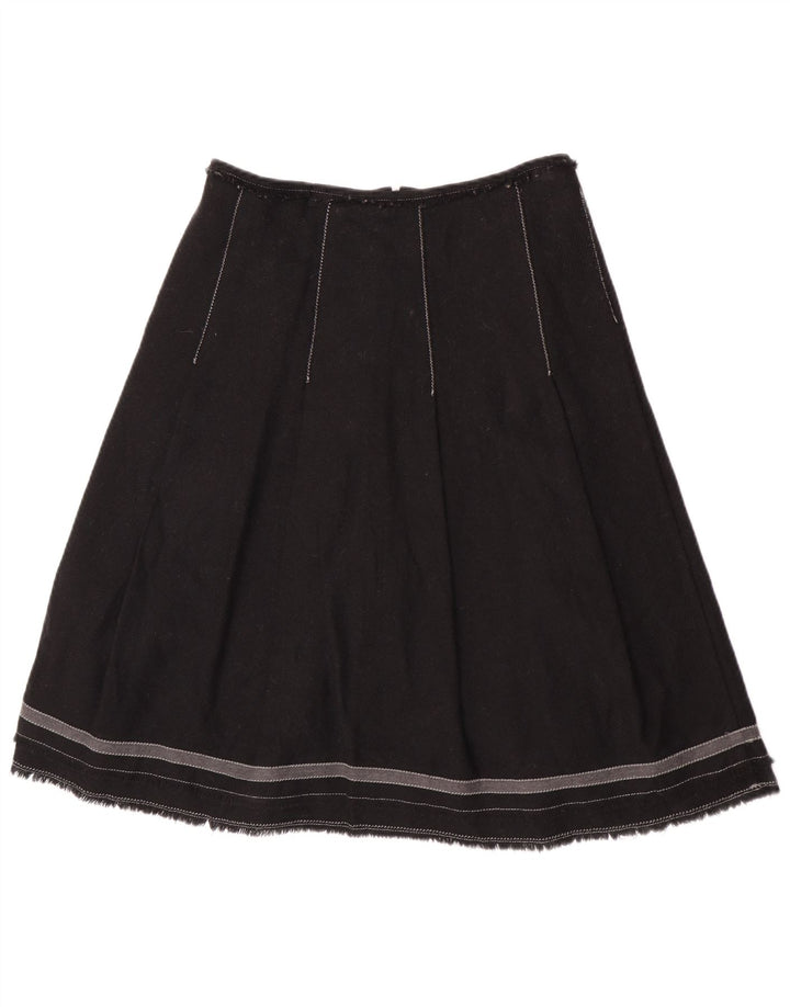 Женская юбка-трапеция Max & Co. UK 12 Medium W30, черная шерсть