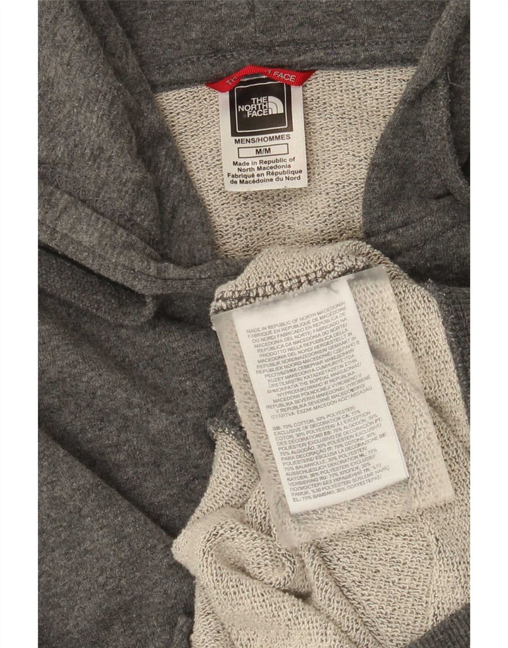 Мужской свитер с капюшоном на молнии The North Face, хлопковый цвет среднего серого цвета