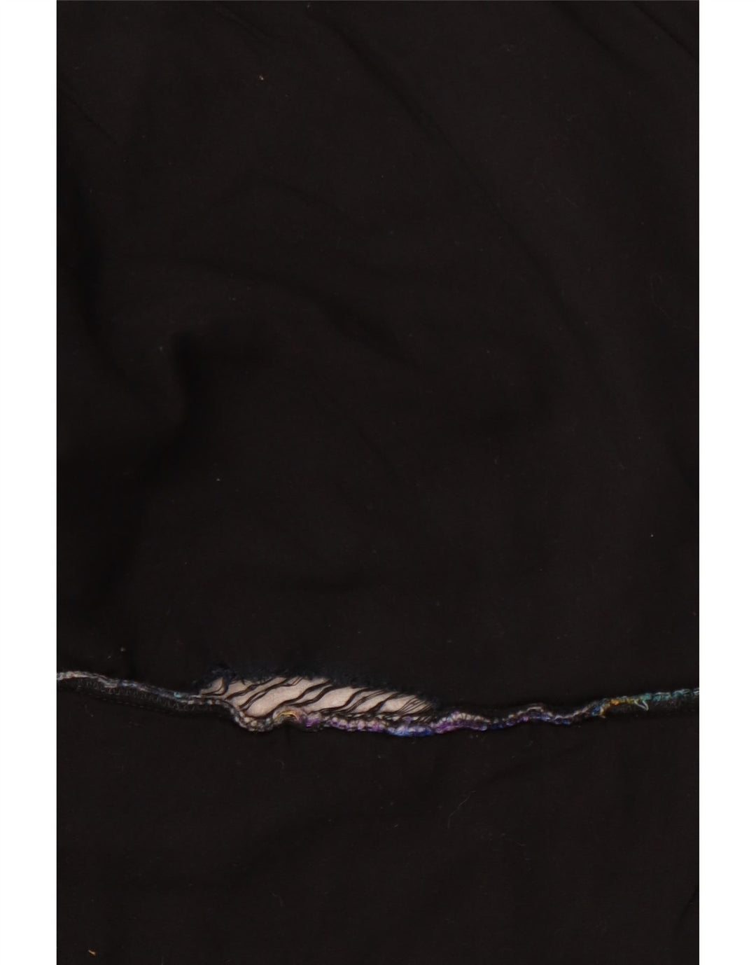 Винтажный женский ОТКРЫТЫЙ жилет UK 12, средний черный с цветочным принтом