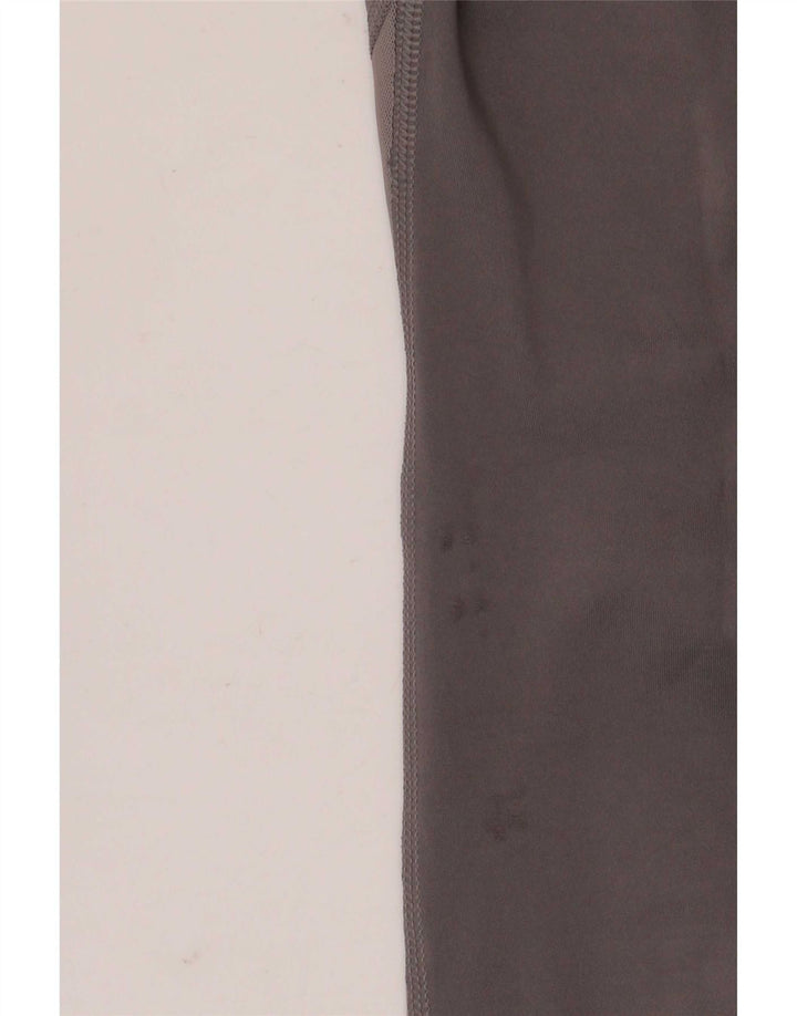 Женские укороченные леггинсы Nike Dri Fit UK 12, полиэстер среднего серого цвета