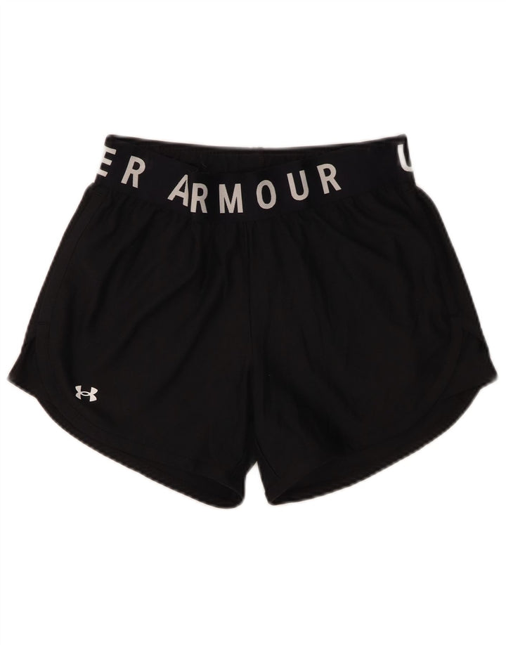 Женские спортивные шорты с графическим рисунком Under Armour UK 10, маленькие черные из полиэстера